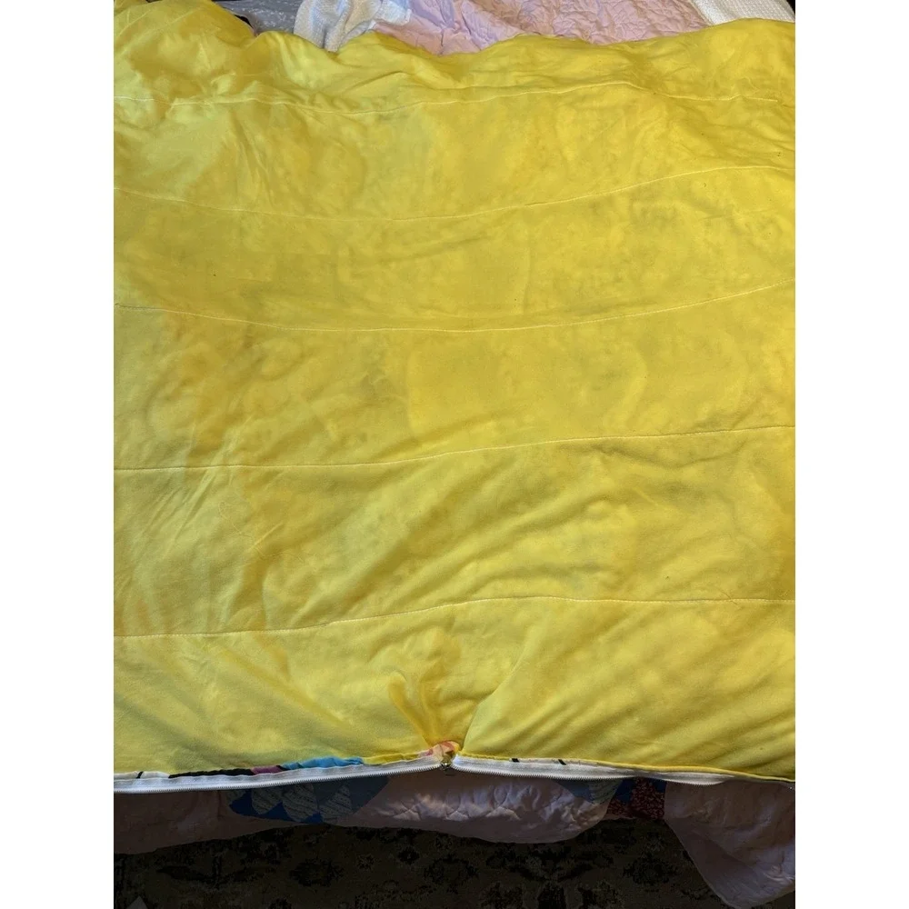 Vintage 1980s  Mickey Minnie Mouse Disney Sleeping Bag To Make Jacket Zipper Wks